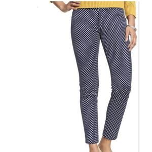 Old Navy Pixie Ankle Pant Mid Rise Black White Diamond US 0 Minimalist Stovepipe